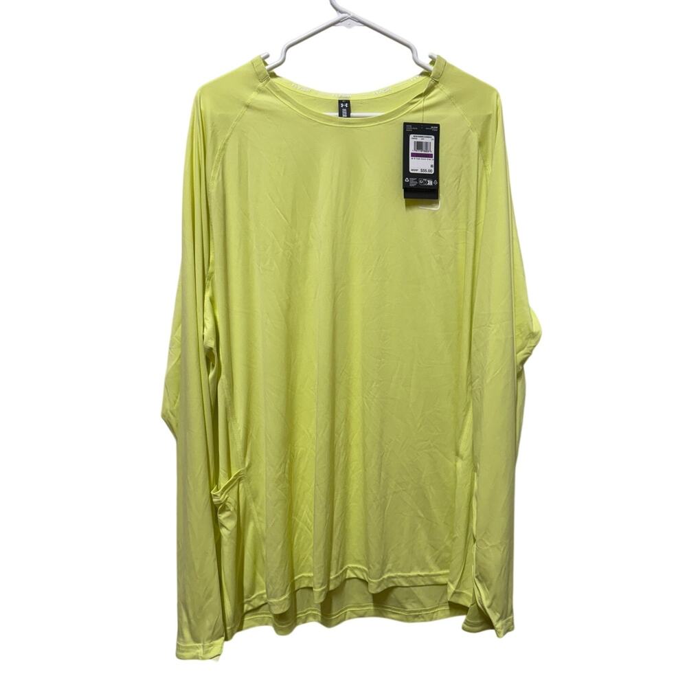 Under Armour Fish Elite Loose Crew Flourescent UPF 40 long sleeve shirt Mens 2xl